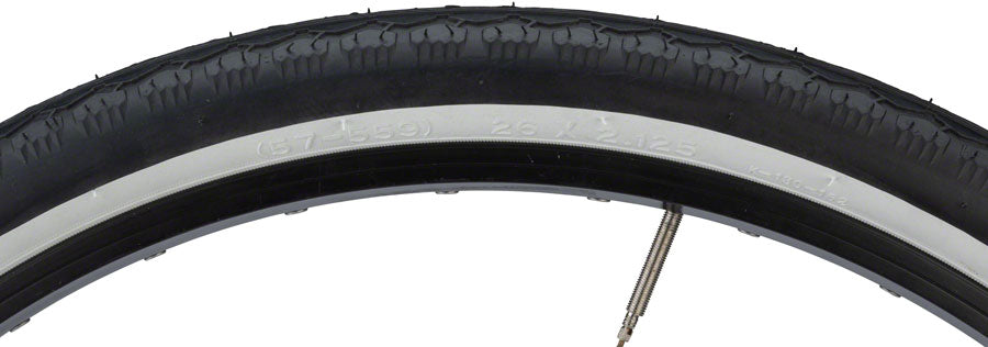 Kenda Cruiser K130 Tire - 26 x 2.125 Black/White Wall