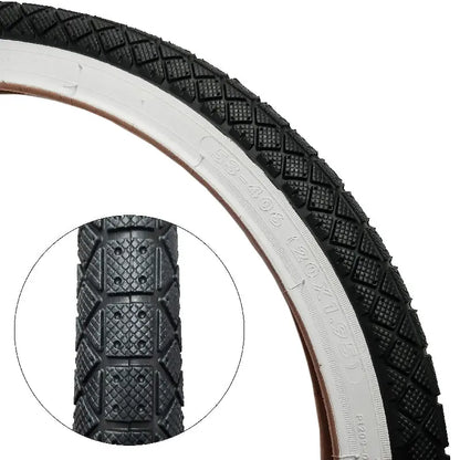 20" White Wall Tire 1.95" for Old School BMX CST
